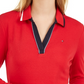 Camisa polo feminina Tommy Hilfiger de algodão manga comprida vermelha tamanho pequeno