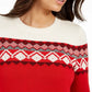 Suéter feminino Fair Isle Petite Colorblocked Vermelho Charter Club - PL
