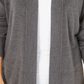 Karen Scott Cardigan Feminino Pequeno com Frente Aberta Carvão PL-