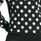 Suéter feminino DKNY com lantejoulas e bolinhas, branco, tamanho extragrande