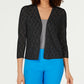 Cardigan feminino Charter Club Petite Pointelle Completer, preto, tamanho pequeno