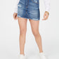 Minissaia jeans rasgada Tinseltown Juniors, azul, tamanho 9