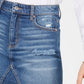 Minissaia jeans rasgada Tinseltown Juniors, azul, tamanho 9