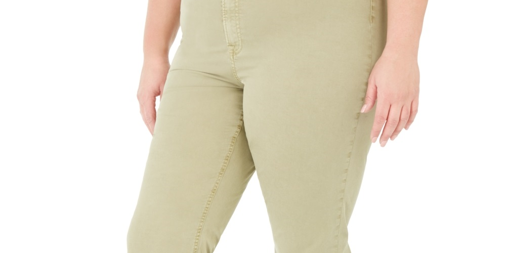 Calça Cropped Montauk Plus Size 24W Feminina Rosa Celebrity