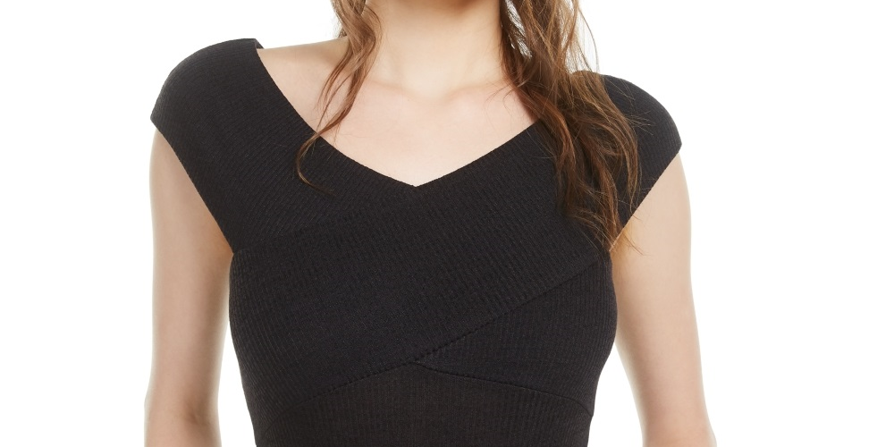 Body feminino cruzado Bar III preto tamanho XX-G
