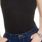 Body feminino cruzado Bar III preto tamanho XX-G