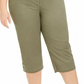 Calça Capri Karen Scott Feminina Plus Stretch Tummy Control Cinza Tamanho 24W