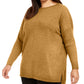 Suéter túnica feminino com costura frontal estilo &amp; co, dourado, tamanho 0X