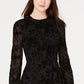 Vestido American Rag Junior's Burnout Velvet Fit &amp; Flare Preto Tamanho Grande