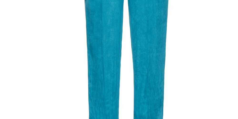 Calça feminina Alfred Dunner Petite Walnut Grove de camurça sintética azul brilhante 10P