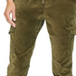 Calça jogger cargo Sanctuary Mia de algodão elástico feminina, verde, tamanho X-S