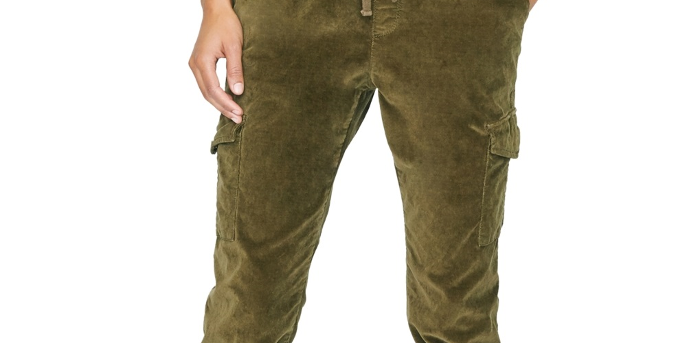Calça jogger cargo Sanctuary Mia de algodão elástico feminina, verde, tamanho X-S