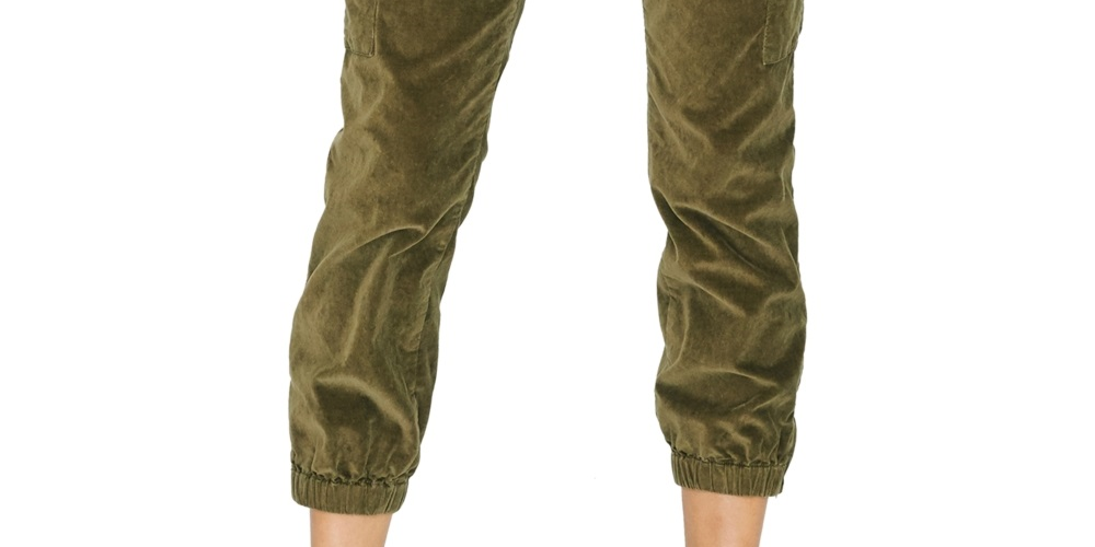 Calça jogger cargo Sanctuary Mia de algodão elástico feminina, verde, tamanho X-S