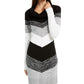 Vestido suéter chevron com gola alta BCX Junior, preto, tamanho grande