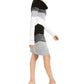 Vestido suéter chevron com gola alta BCX Junior, preto, tamanho grande