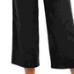 Calça cropped feminina estilo &amp; co, perna larga, preta, tamanho 16