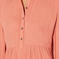 Camisa túnica babydoll feminina Style &amp; Co laranja tamanho pequeno extragrande
