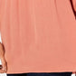 Camisa túnica babydoll feminina Style &amp; Co laranja tamanho pequeno extragrande