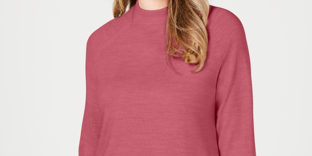 Karen Scott Suéter Feminino Gola Falsa Rosa Tamanho PS