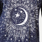 Top feminino com decote em V e estampa medalhão estilo &amp; co, azul-marinho, tamanho extrapequeno