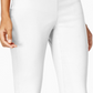 Calça skinny Alfani feminina com controle de barriga, comprimento regular, curta e longa, branca, tamanho 12
