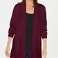 Karen Scott Cardigan Feminino Pequeno com Frente Aberta Vermelho Tamanho PS