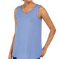 Regata feminina estilo swing fit azul tamanho pequeno