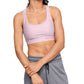 Sutiã esportivo de corrida Under Armour Mid Impact feminino, rosa, tamanho pequeno