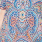 Camiseta feminina plus size com estampa paisley Tommy Hilfiger vermelha tamanho 2X