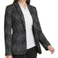 Blazer DKNY Feminino Marled com Botão Único Cinza Tamanho 0