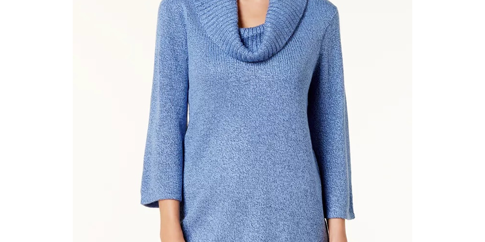 Túnica Karen Scott com decote careca, verde, tamanho P