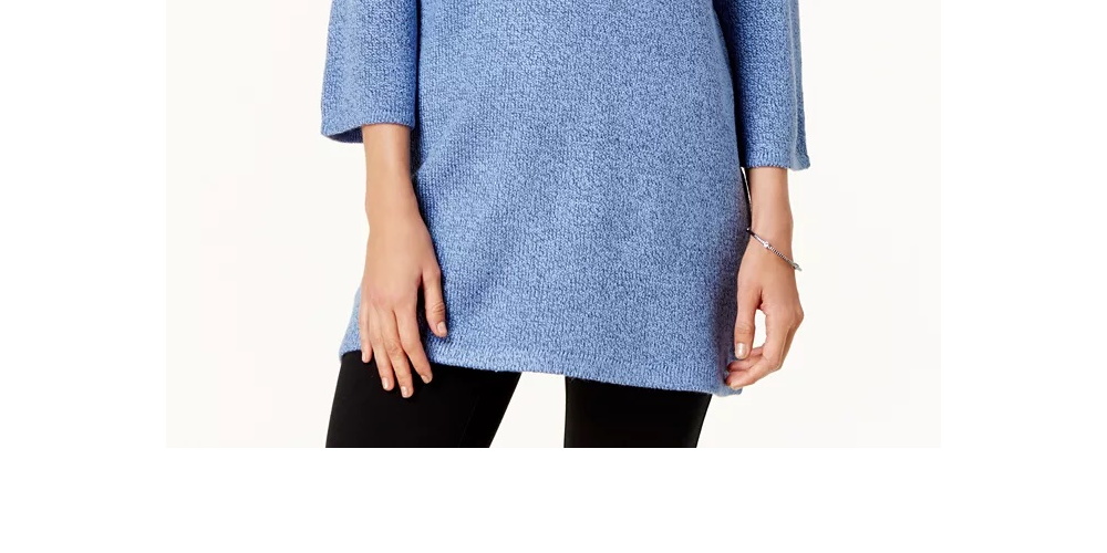 Túnica Karen Scott com decote careca, verde, tamanho P