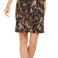 Vestido envelope falso estampado feminino NY Collection, preto, tamanho pequeno, extragrande