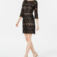 Vestido feminino Jessica Howard Petite com renda recortada, cinza, tamanho 14 Petite