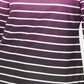 Karen Scott Sport Ombre Listrado Gola Alta Top Feminino Vermelho Tamanho X-G