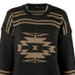 Suéter de malha plus size feminino Ralph Lauren, preto, tamanho 3X