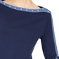 Karen Scott Blusa Feminina Manga 3/4 Azul Tamanho P