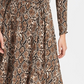 Vestido envelope feminino DKNY Python Jersey marrom tamanho 10