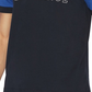 Camiseta masculina Ax Armani Exchange Varsity Stencil Ax Logo com manga listrada, azul, tamanho pequeno