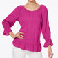 Blusa feminina de crepe camponesa INC International Concepts, rosa, tamanho PS