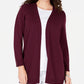 Karen Scott Cardigan Feminino Pequeno com Frente Aberta Médio Vermelho Tamanho Pequeno