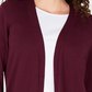 Karen Scott Cardigan Feminino Pequeno com Frente Aberta Médio Vermelho Tamanho Pequeno