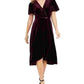Vestido envelope falso de veludo feminino Vince Camuto, vermelho, tamanho 8