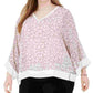 Tommy Hilfiger Top de chiffon estampado plus size feminino rosa tamanho 3X