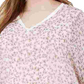 Tommy Hilfiger Top de chiffon estampado plus size feminino rosa tamanho 3X