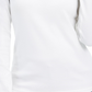 Karen Scott Blusa feminina pequena de algodão com gola alta e manga comprida, tamanho pequeno extragrande, branca