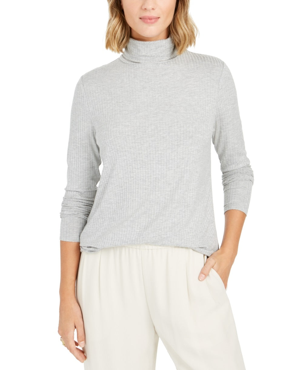 Charter Club Feminino Mesclado Gola Alta Cinza Tamanho PL