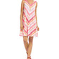Vestido curto listrado sem mangas com decote em V, estilo &amp; co, rosa, tamanho PM