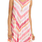 Vestido curto listrado sem mangas com decote em V, estilo &amp; co, rosa, tamanho PM