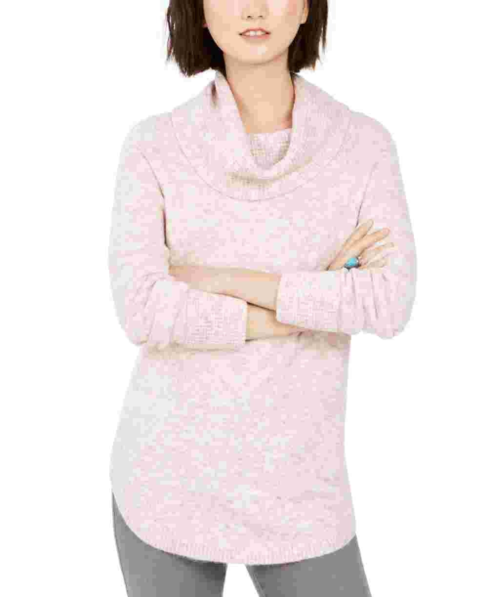 Suéter feminino estilo &amp; co com gola alta, tamanho PP, roxo